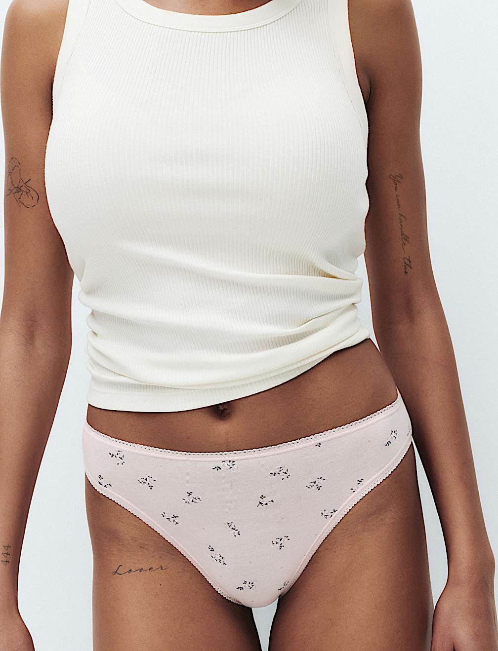 5pk Cotton Rich Lycra&reg; High Leg Knickers