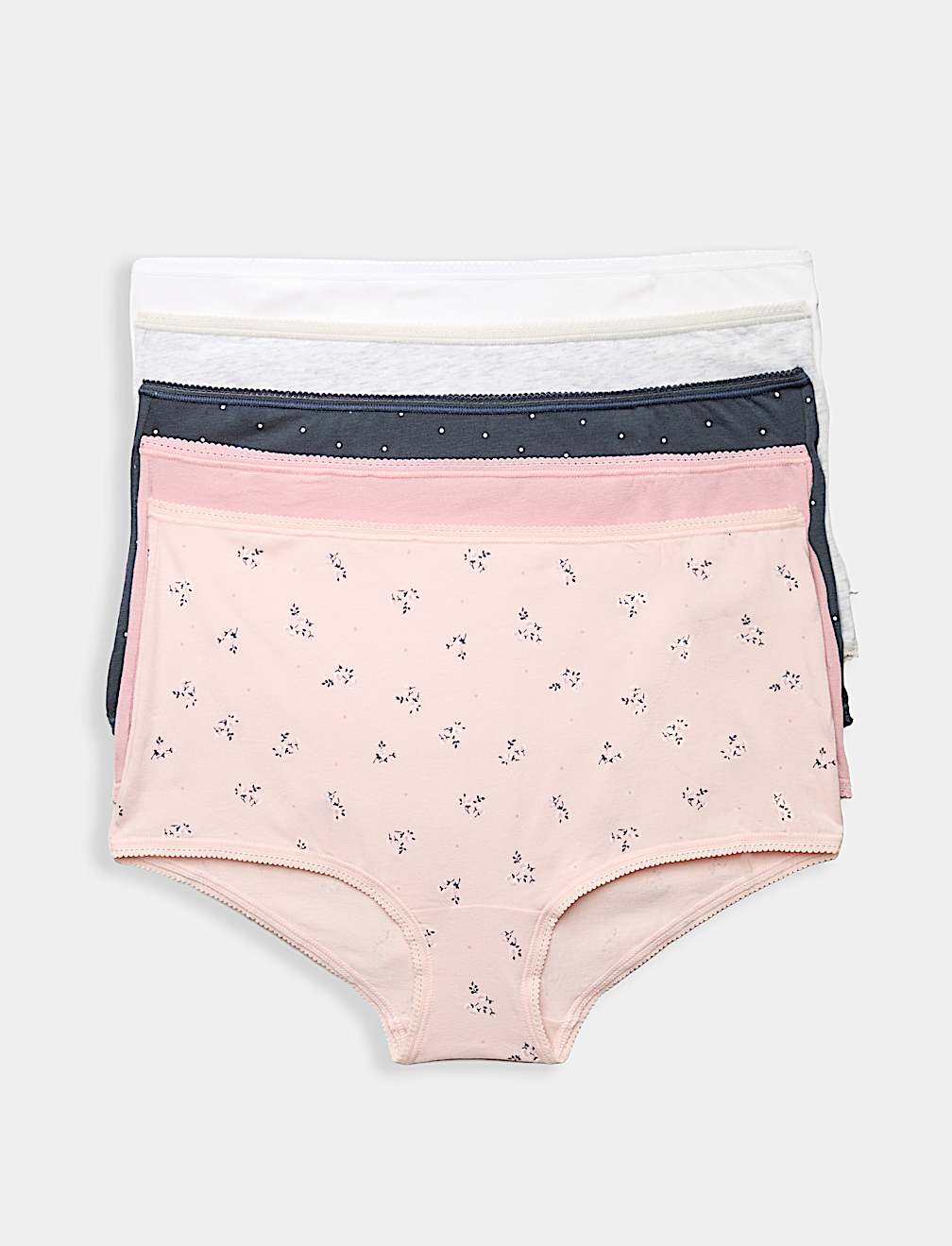 5pk Cotton Lycra&reg; High Rise Shorts