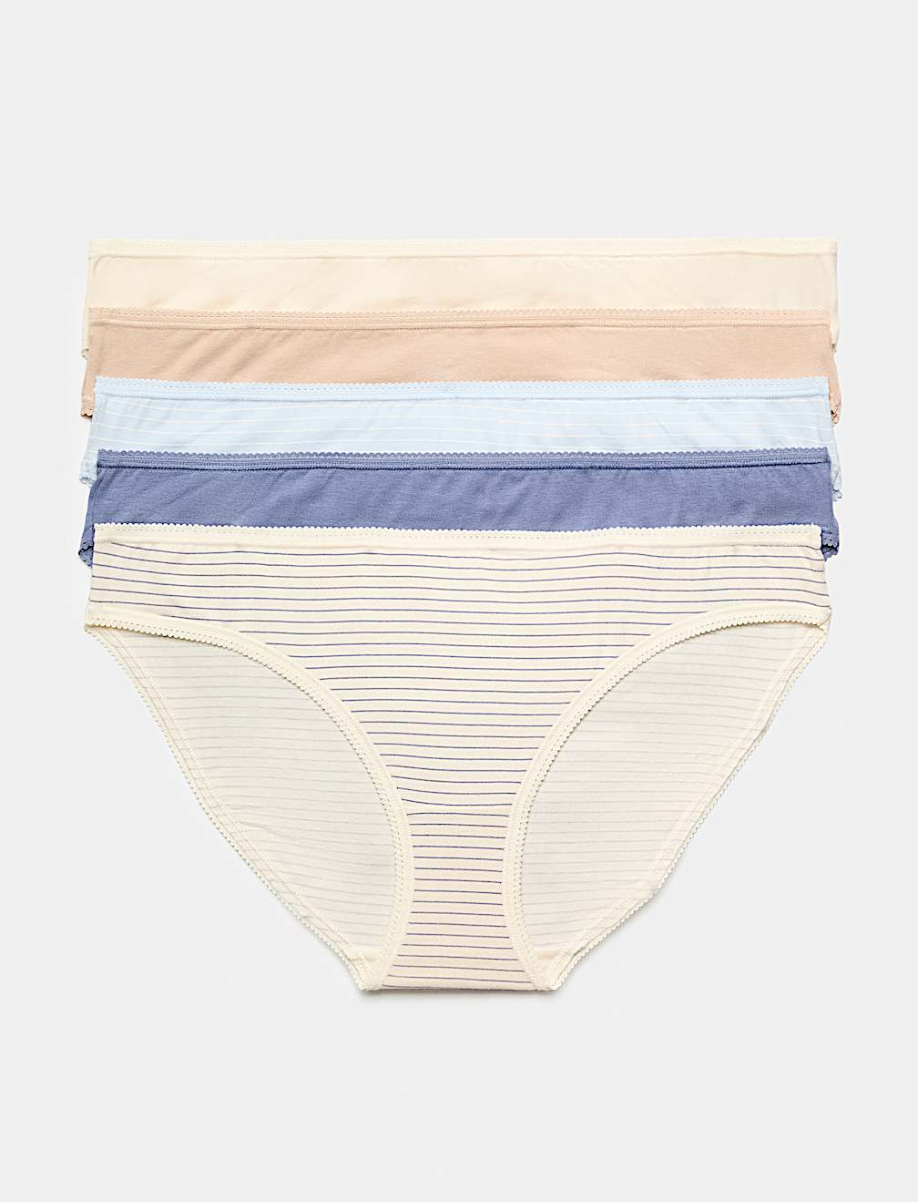 5pk Cotton Lycra&reg; Bikini Knickers