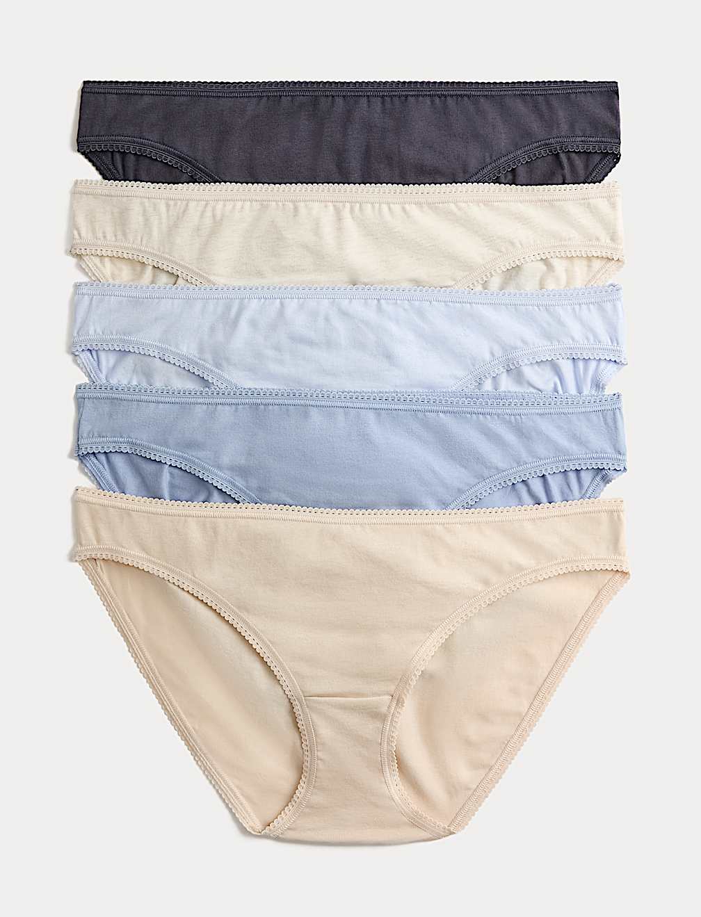 5pk Cotton Lycra&reg; Bikini Knickers