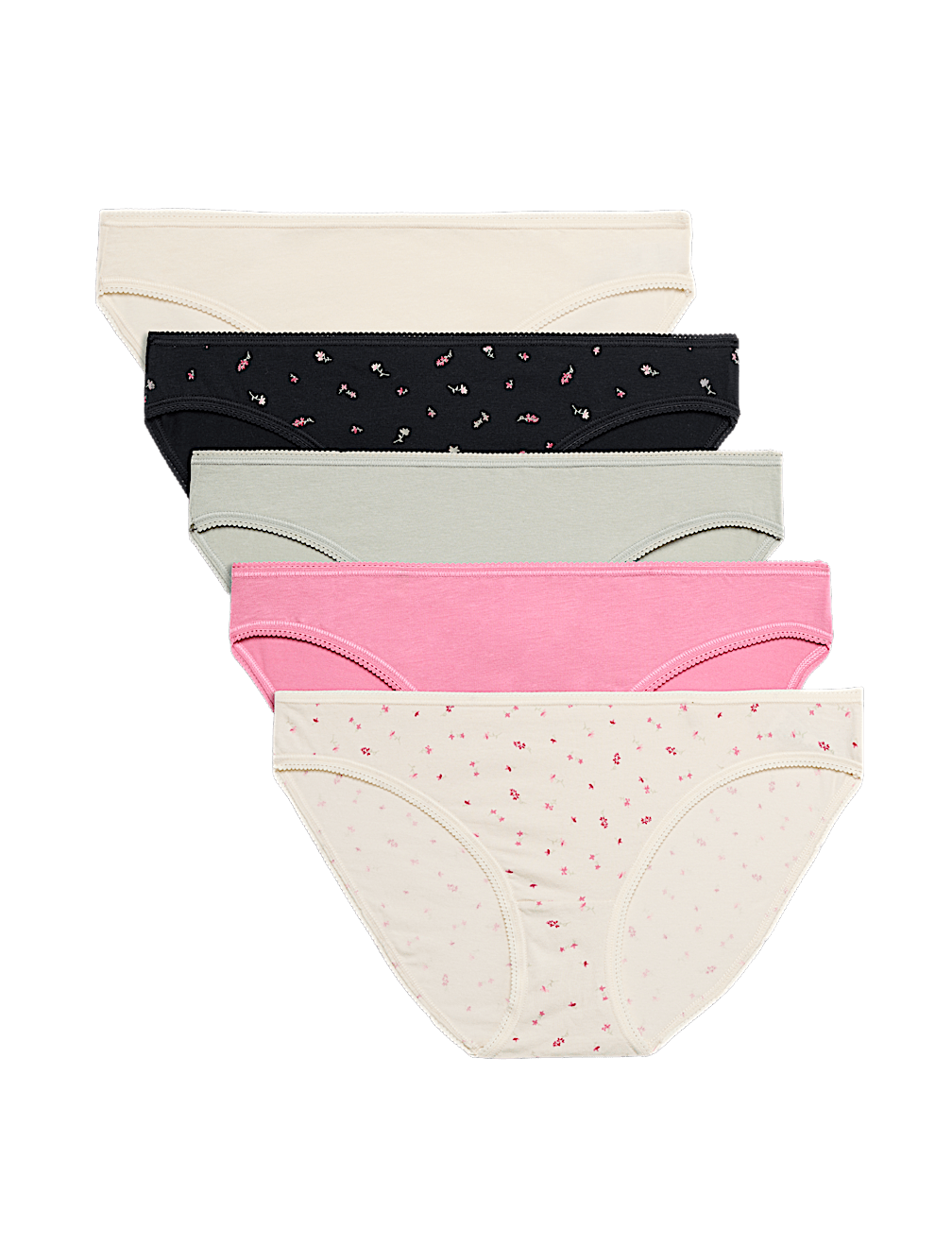 5pk Cotton Lycra&reg; Bikini Knickers