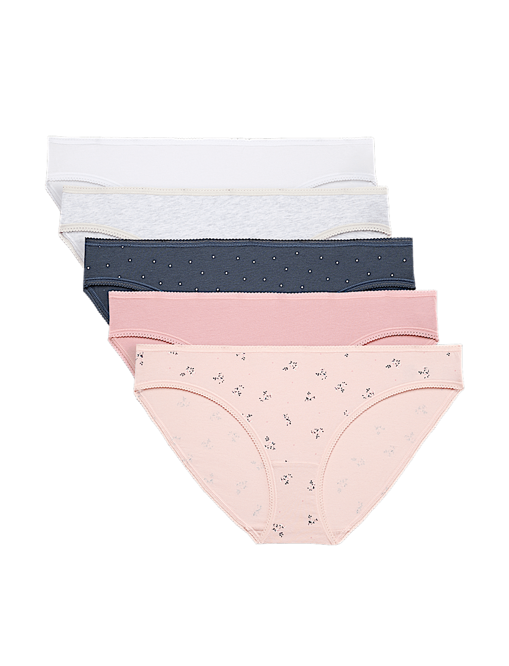 5pk Cotton Lycra&reg; Bikini Knickers