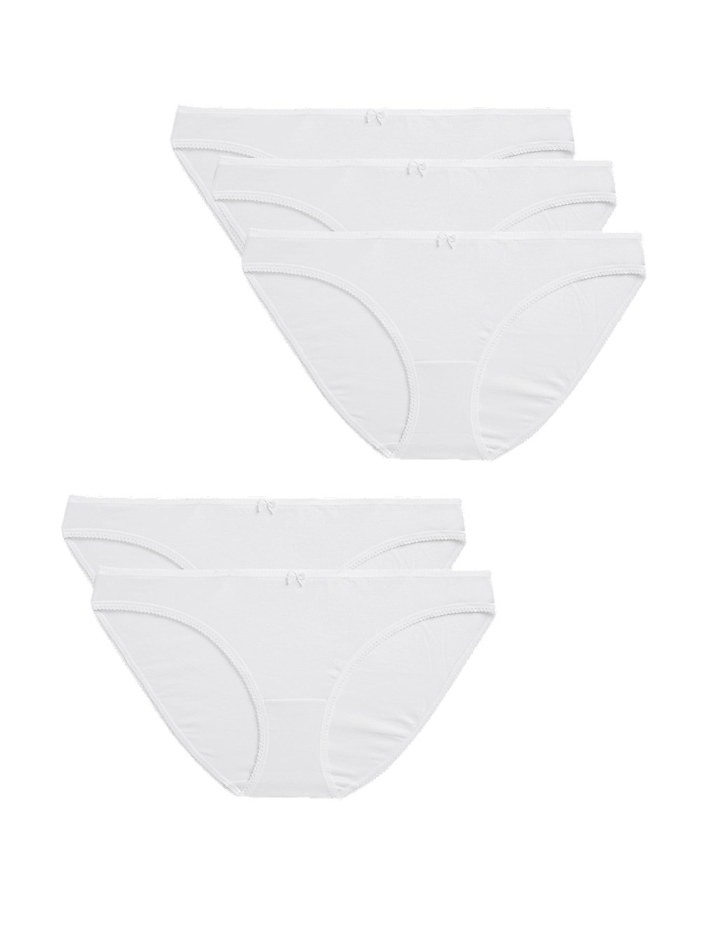5pk Cotton Lycra® Bikini Knickers