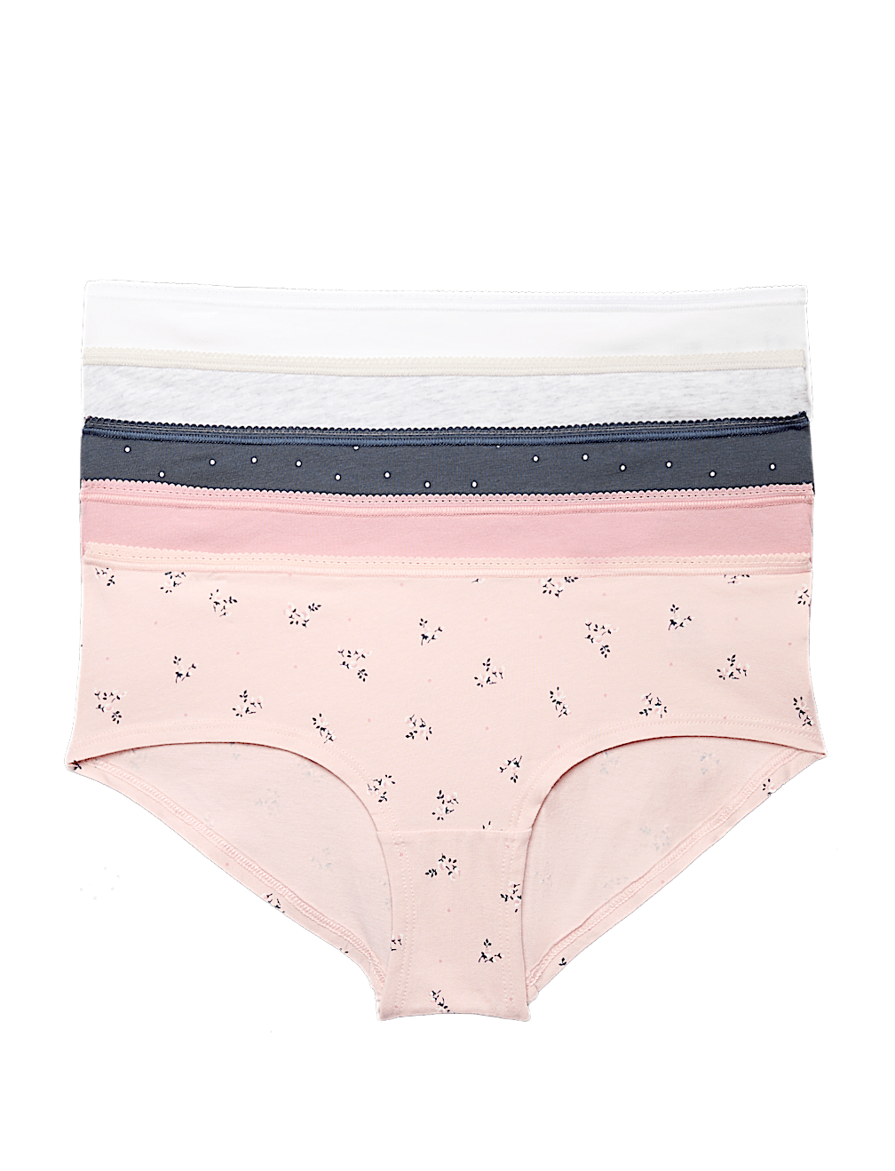 5pk Cotton Rich Lycra&reg; Low Rise Shorts