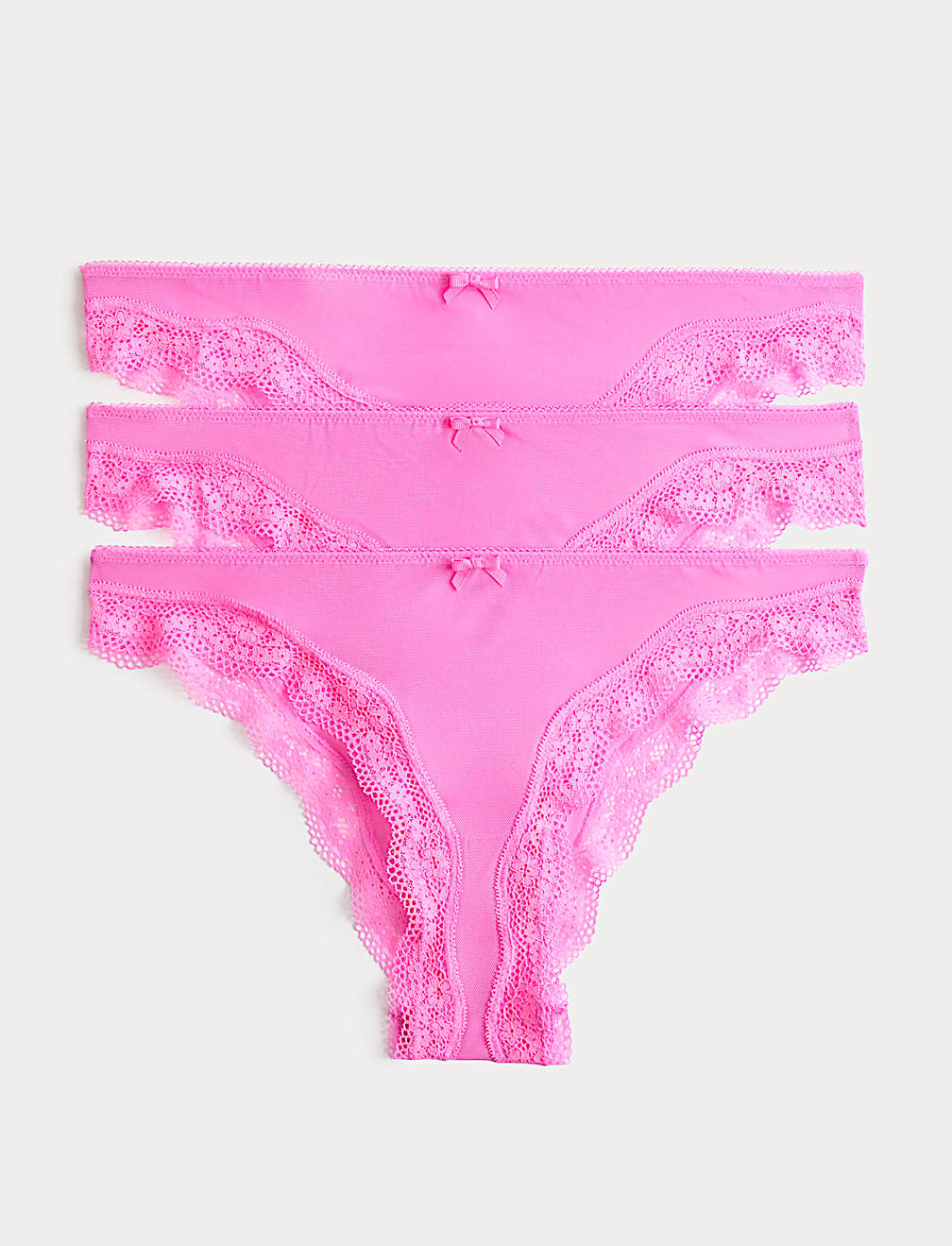 3 Pack Jasmine Mesh Brazilian Knickers