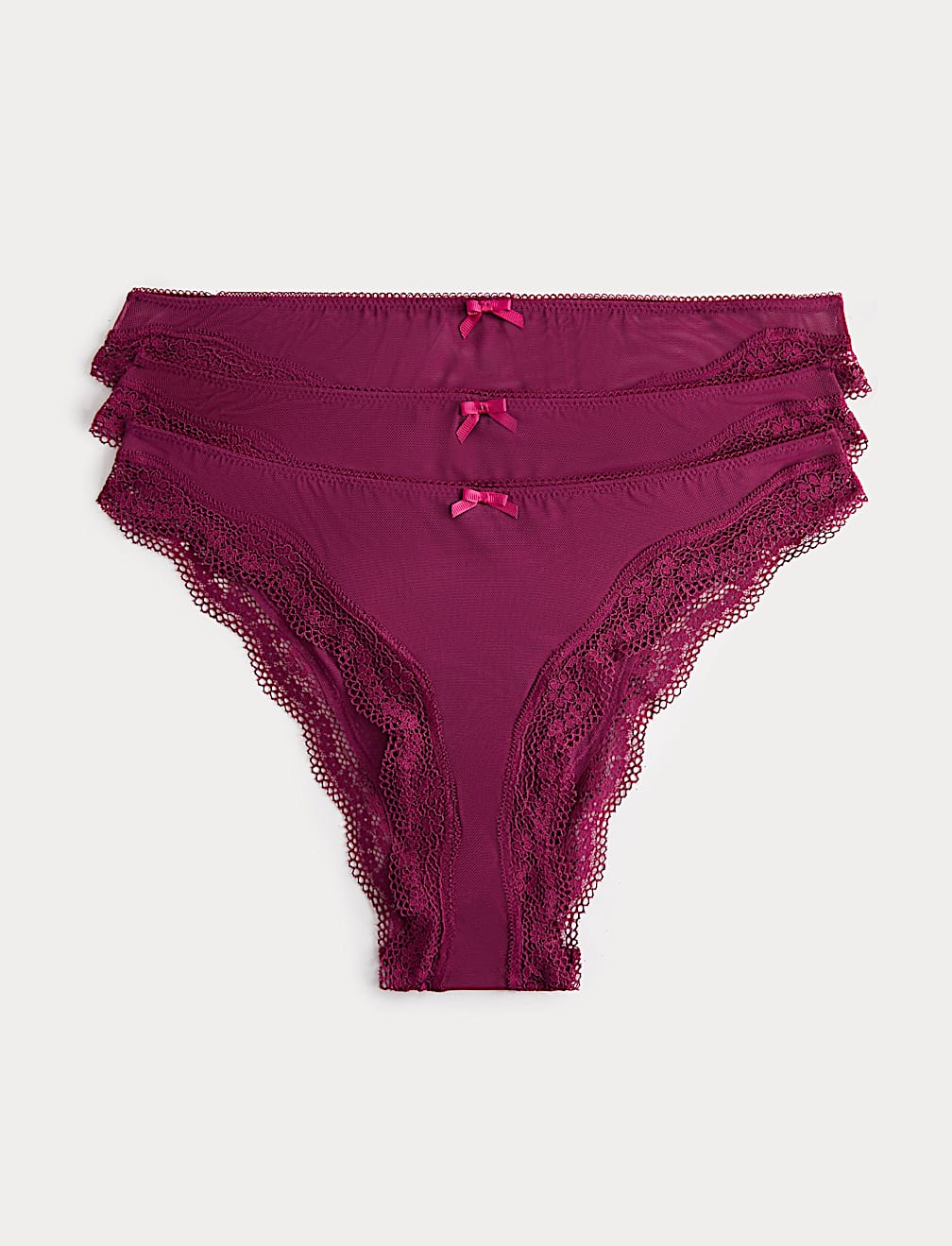 3 Pack Jasmine Mesh Brazilian Knickers