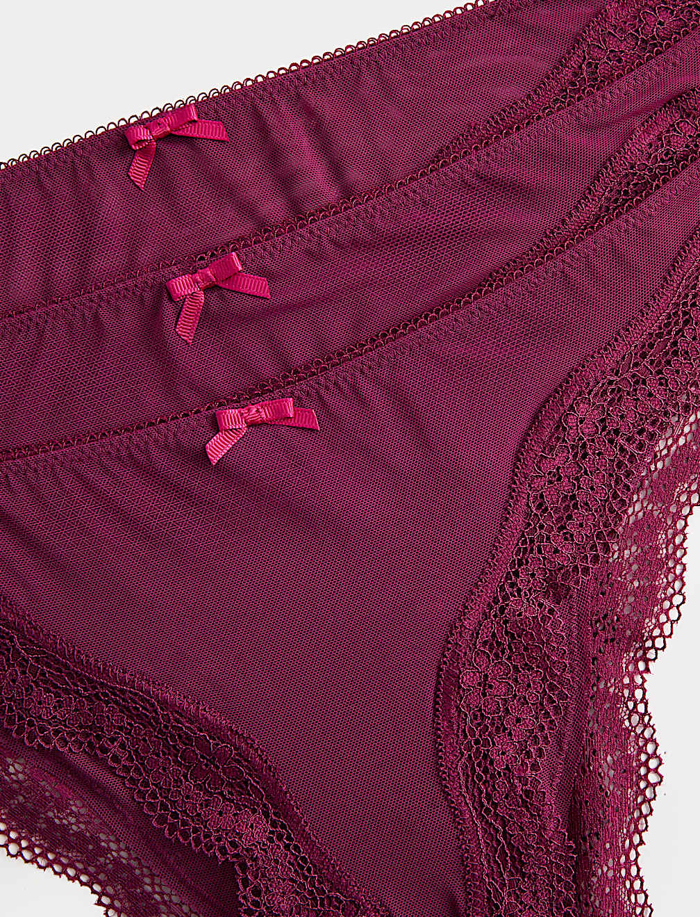 3 Pack Jasmine Mesh Brazilian Knickers