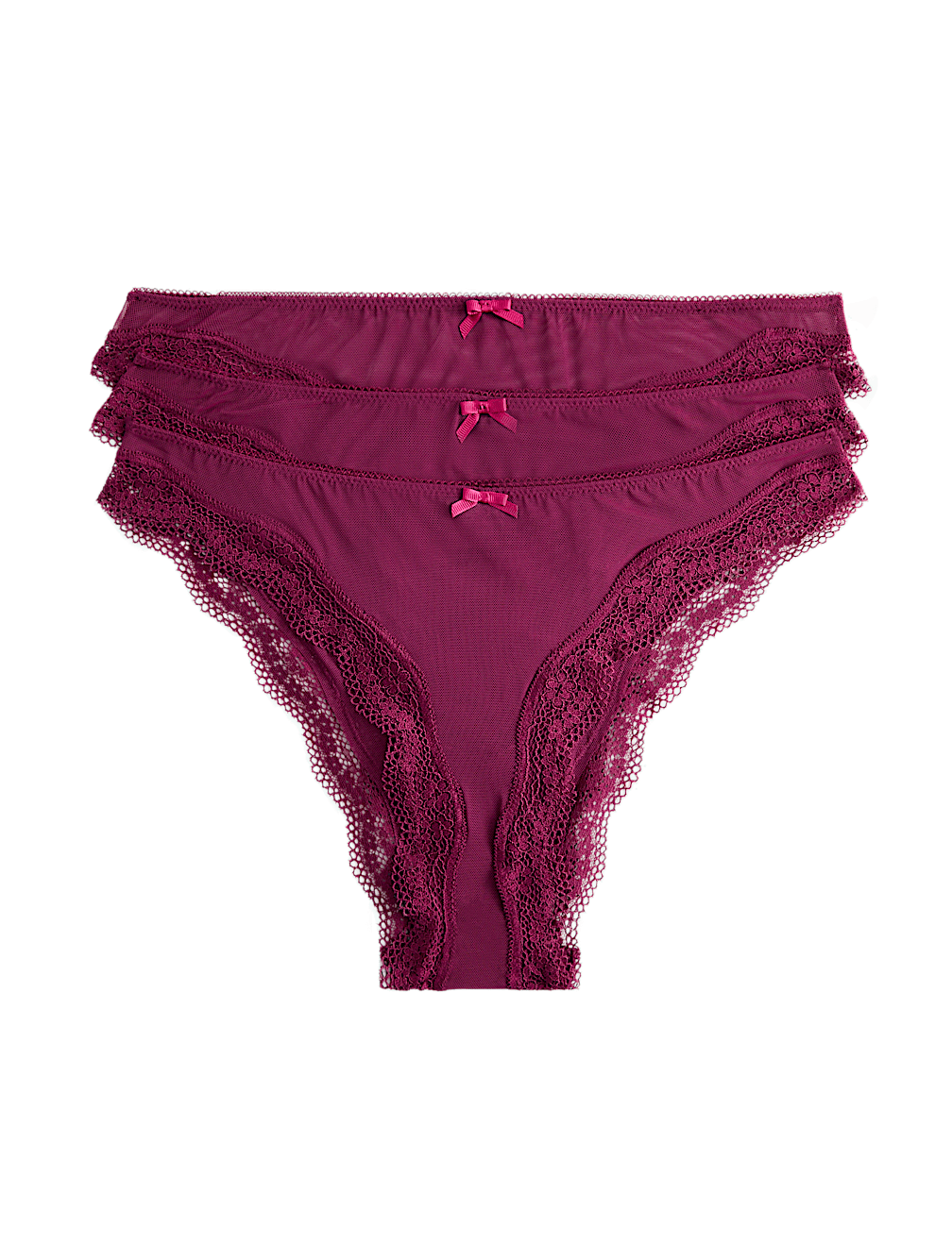 3 Pack Jasmine Mesh Brazilian Knickers