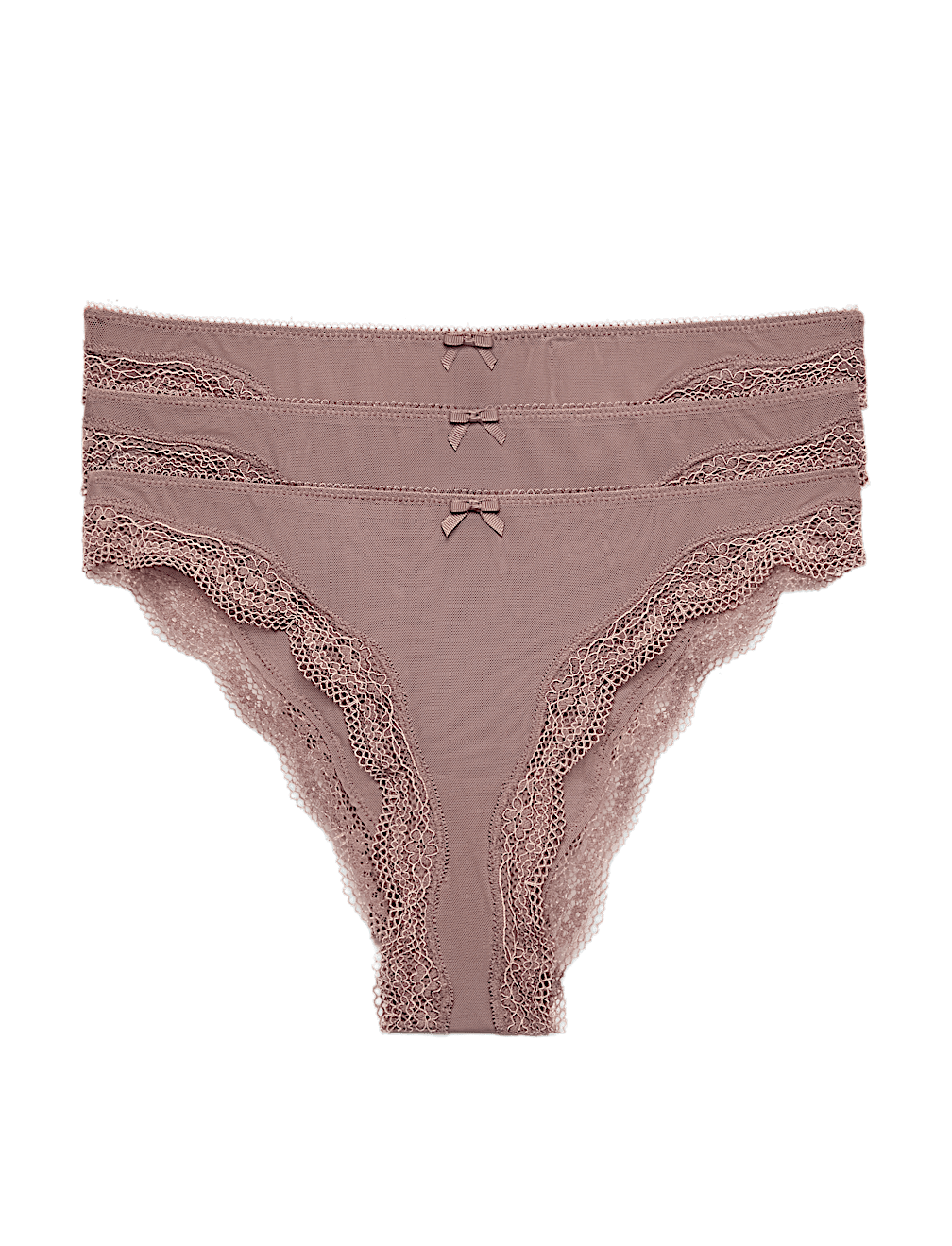 3 Pack Jasmine Mesh Brazilian Knickers