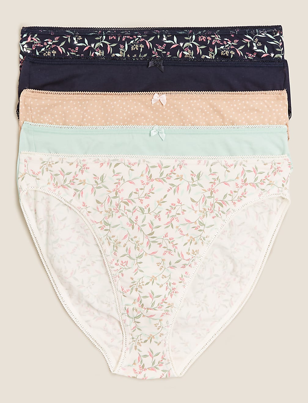 5 Pack Cotton Mix Skinny Fit Knickers