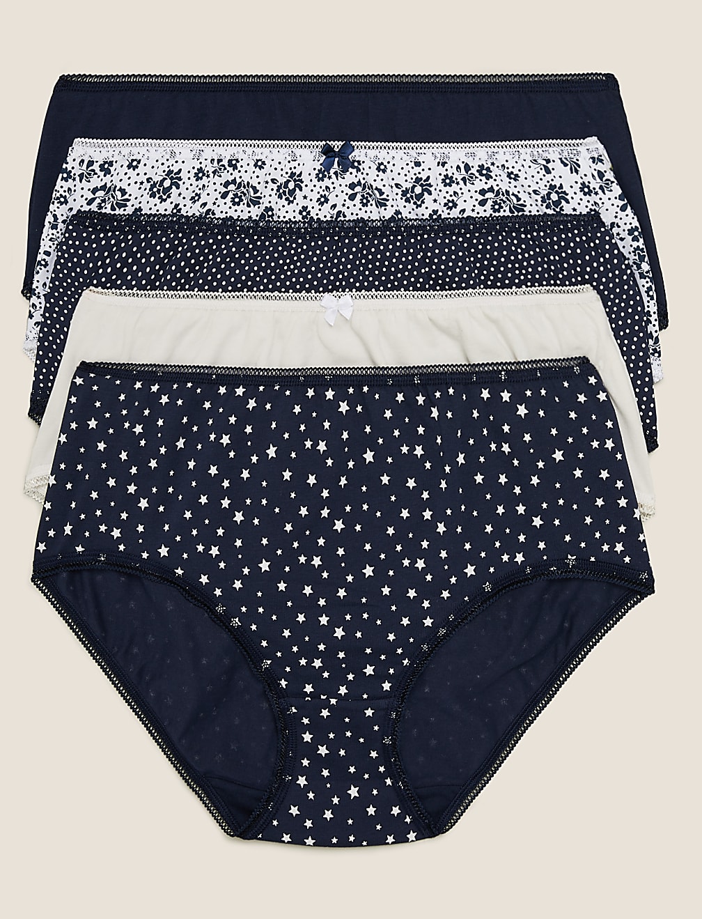 5 Pack Cotton Mix Knickers