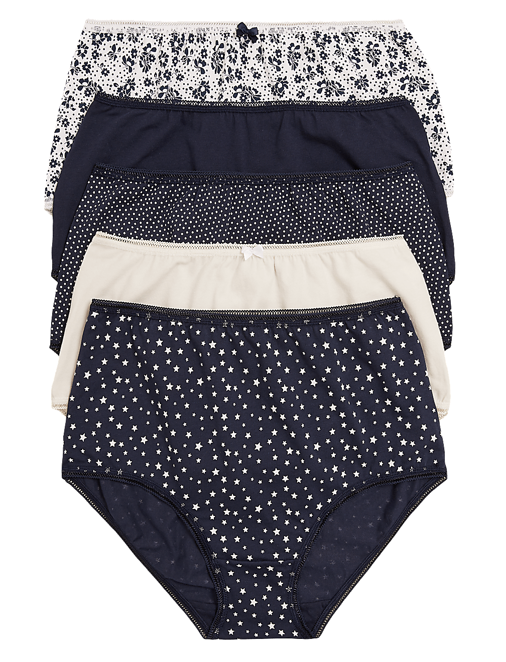 5 Pack Cotton Mix Briefs