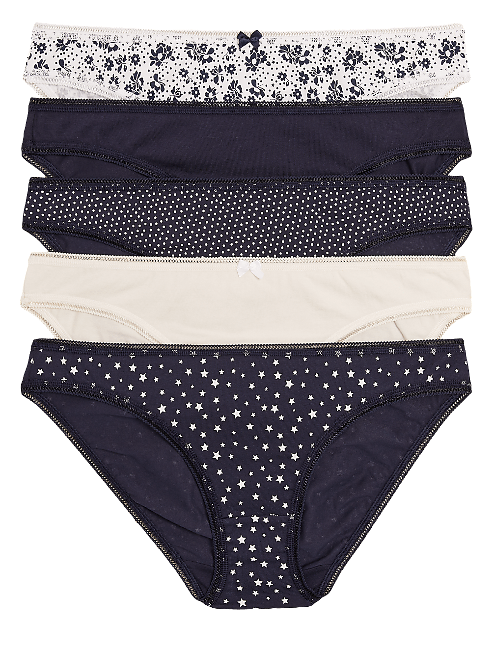 5 Pack Cotton Mix Knickers