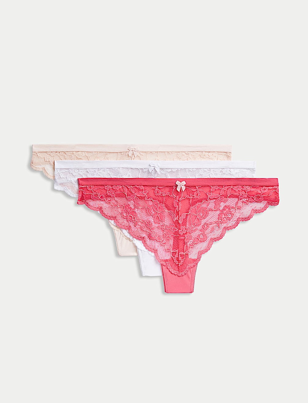 3pk Lace Thongs