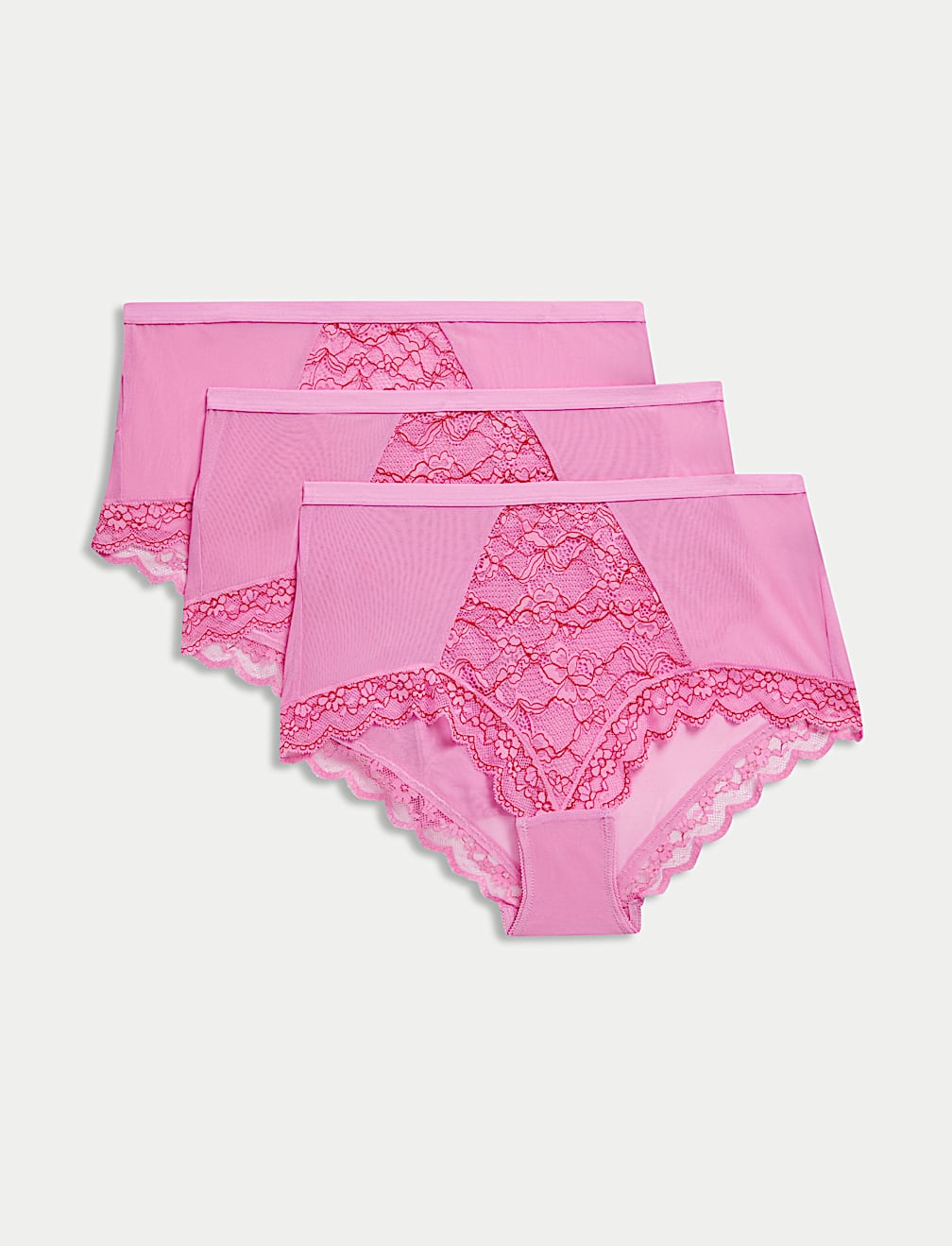 3pk Lace High Rise Short