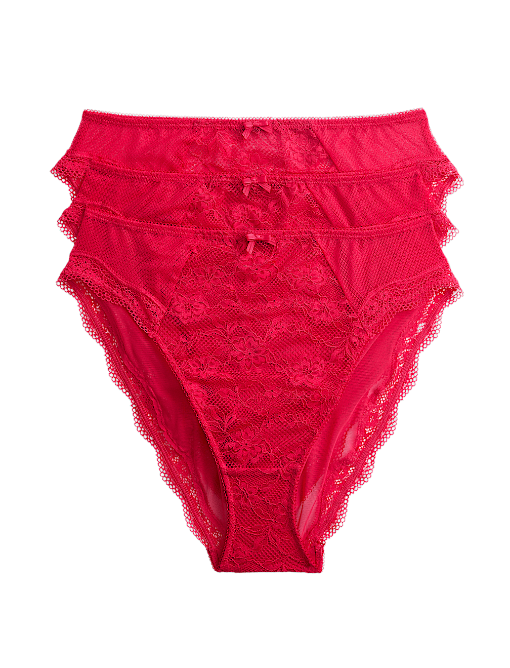 3pk Jasmine Lace High Waisted High Leg Knickers