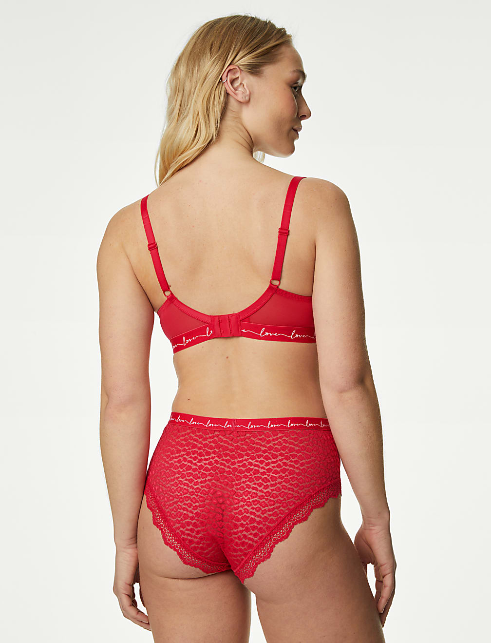 3pk Lace & Mesh High Waisted Brazilian Knickers