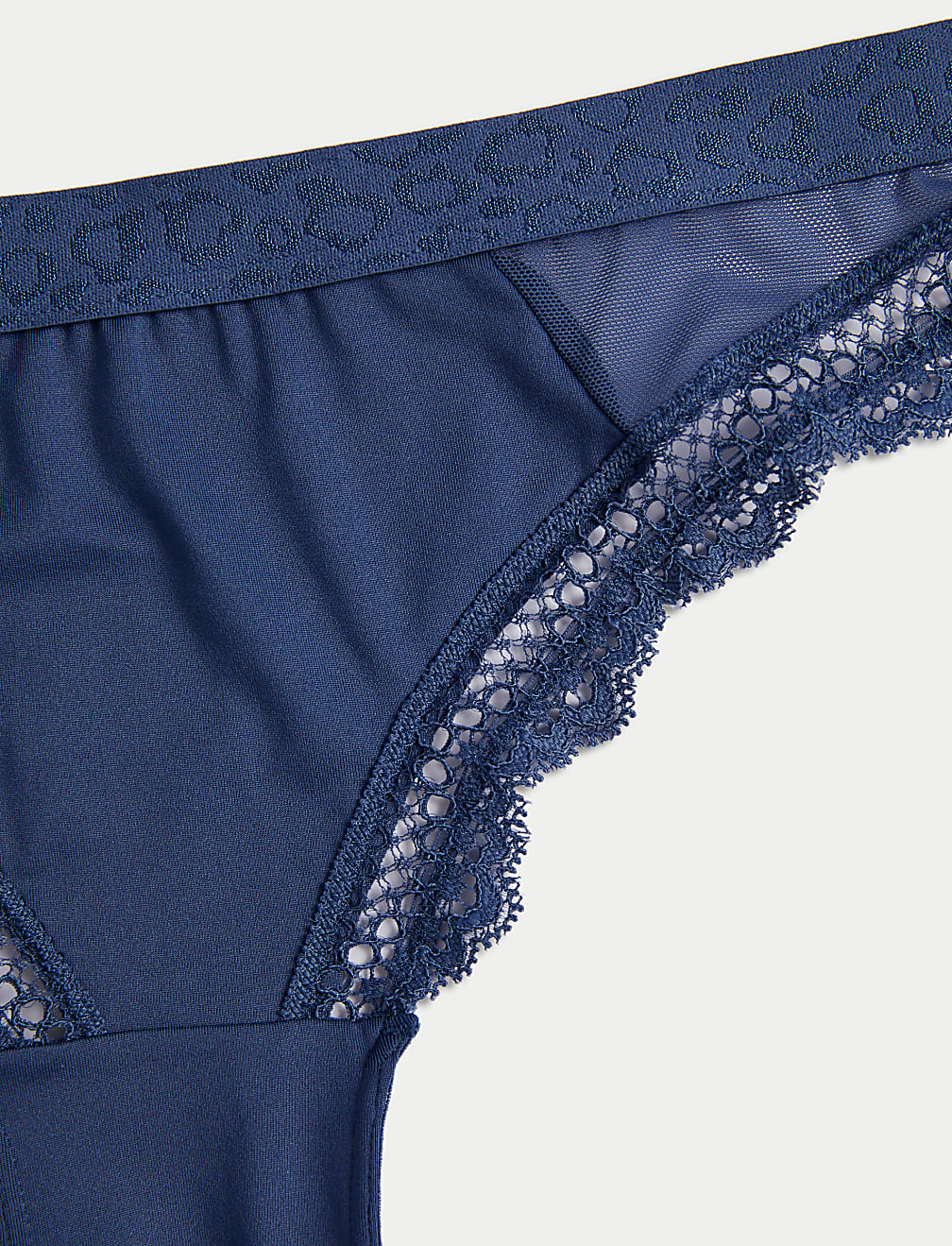 3pk Lace & Mesh Bikini Knickers