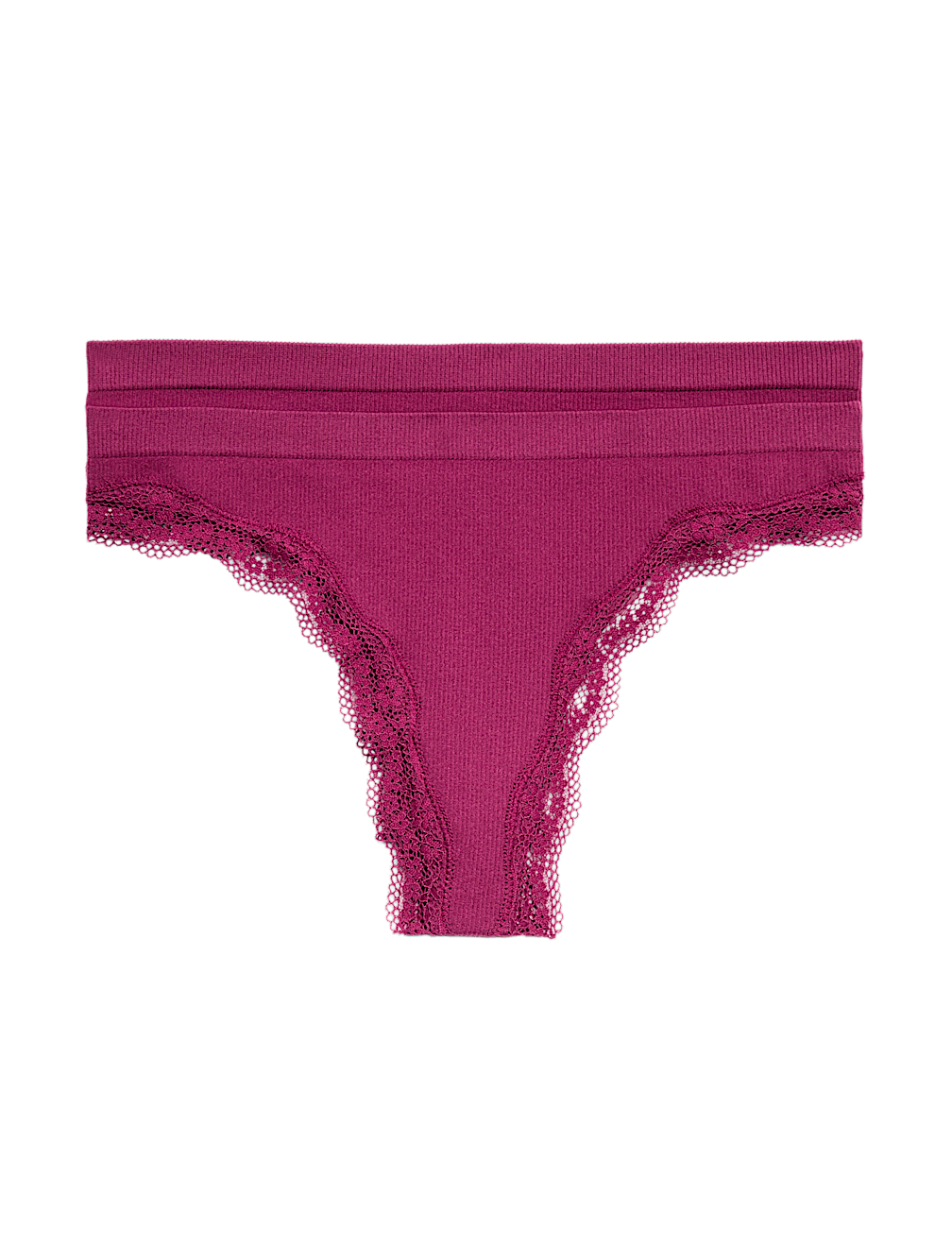 2 Pack Jasmine Lace Seamless Thongs