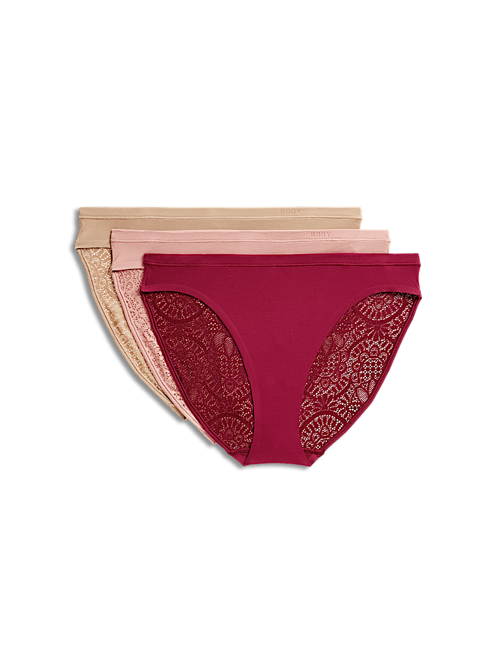 3pk Body Soft&trade; High Leg Knickers