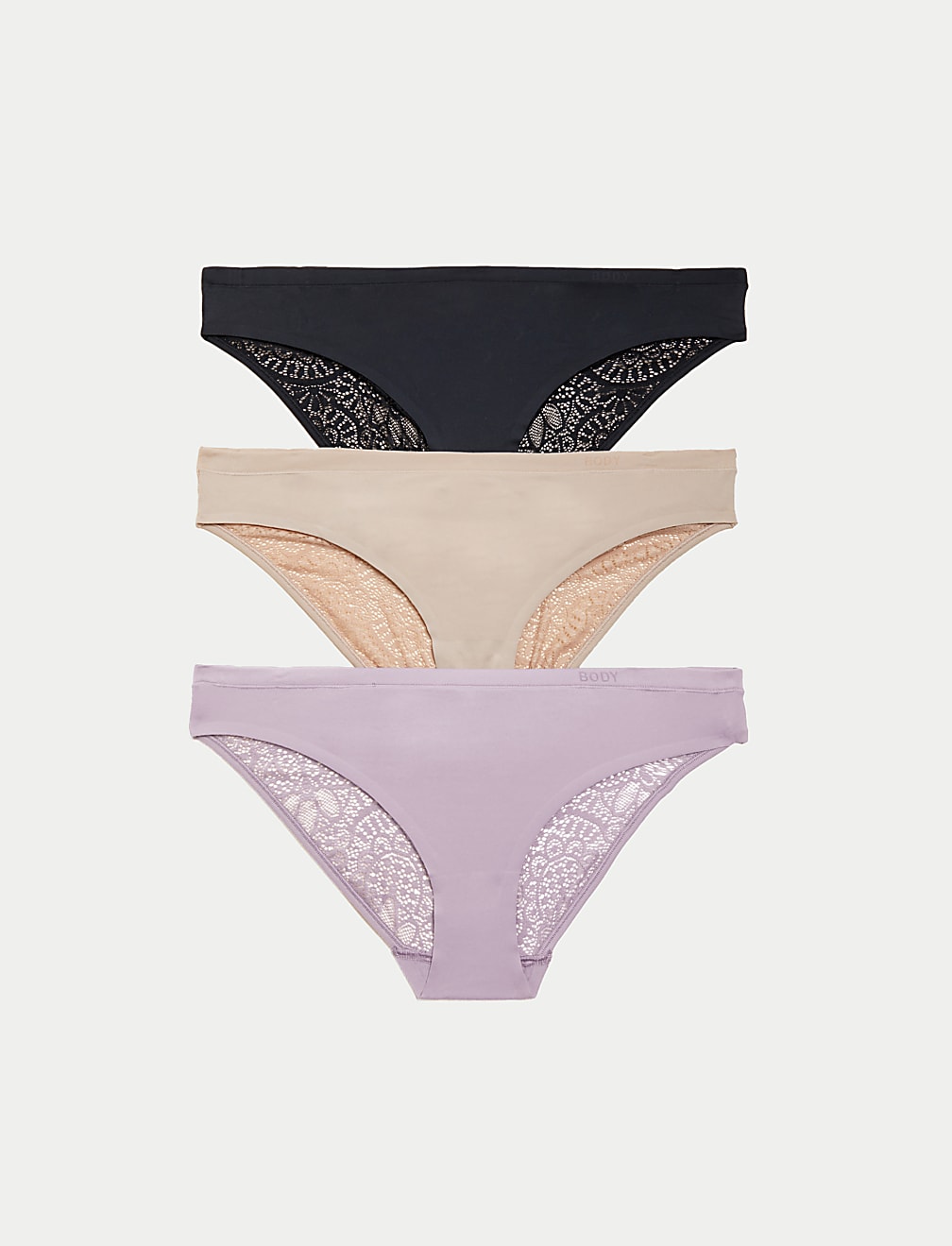 3pk Body Soft™ Lace Bikini Knickers