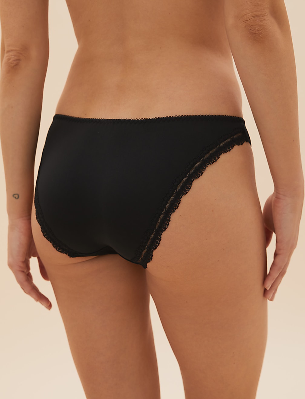5pk Microfibre & Lace Bikini Knickers