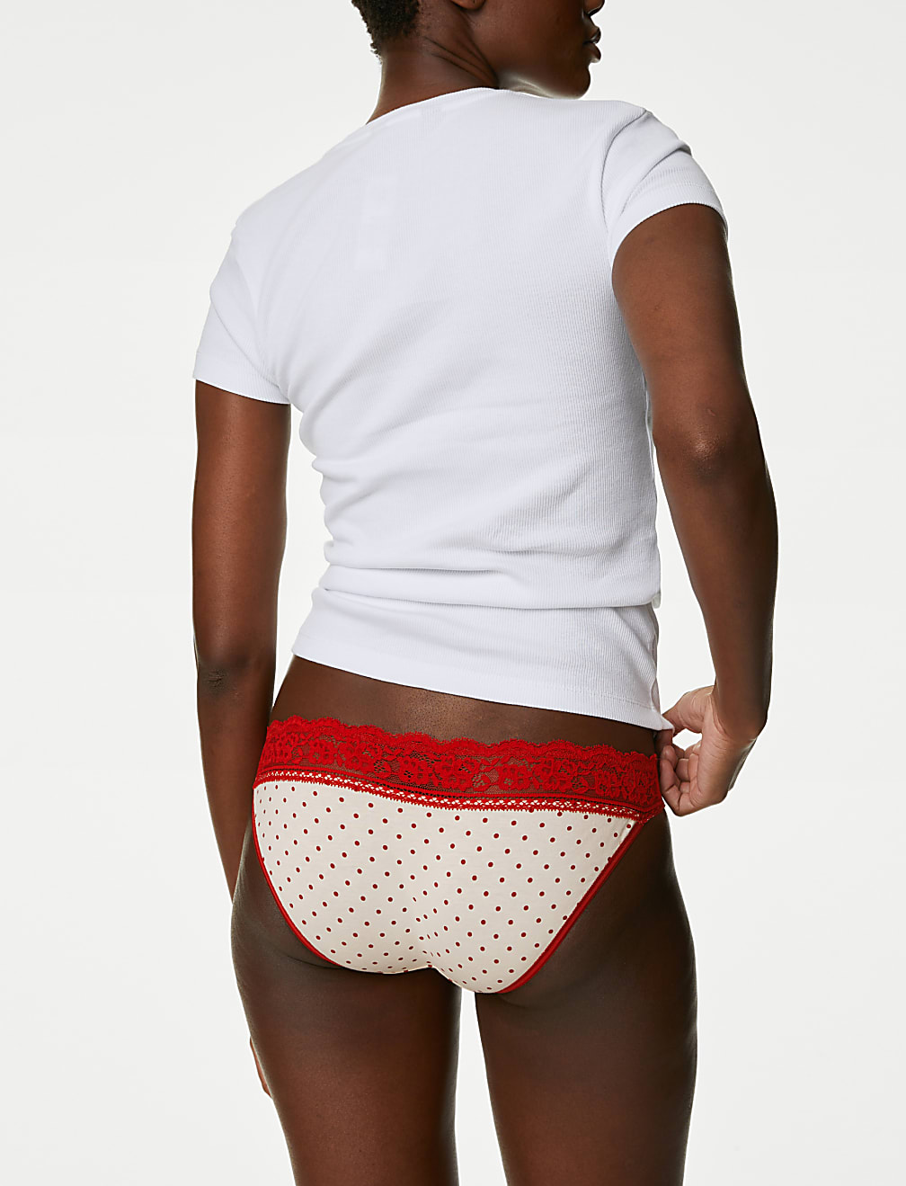 Pack of 5 Printed Lace Trim Knickers