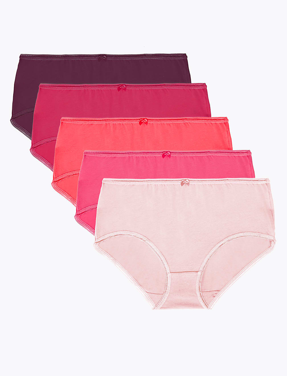 5pk Cotton Lycra® Midi Knickers