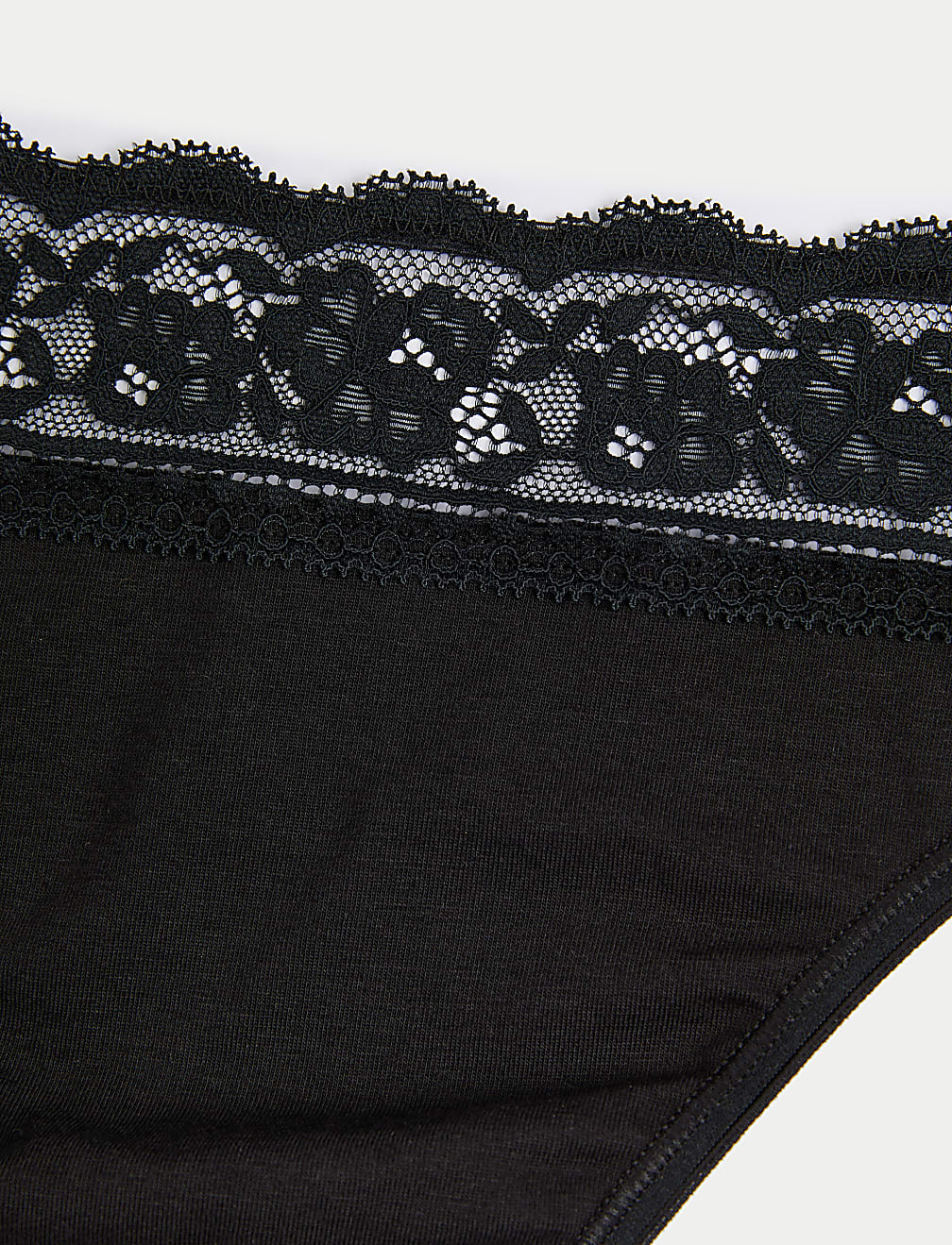 5pk Cotton Lycra® & Lace Knickers