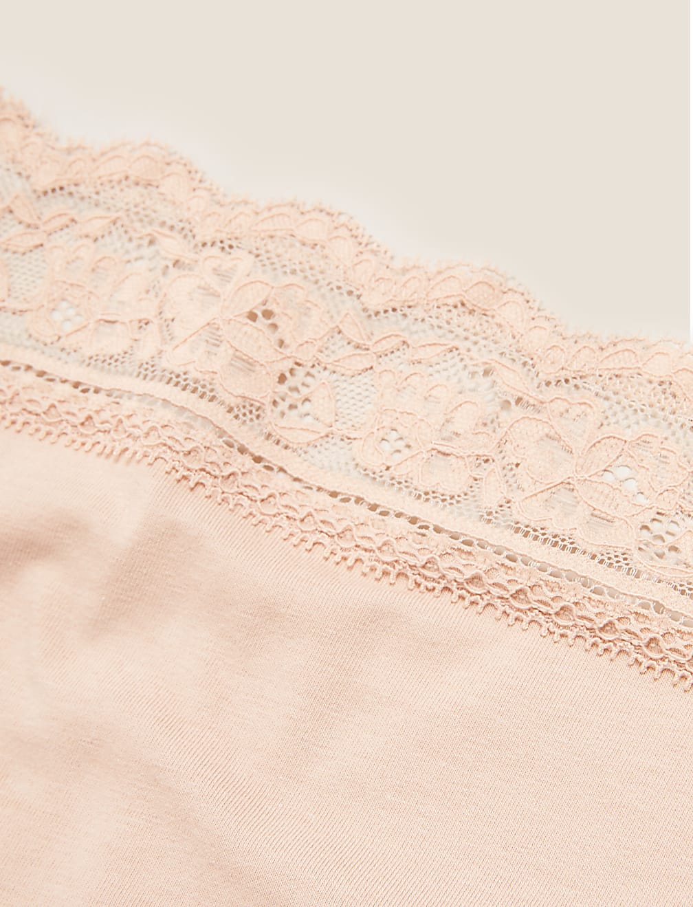 5pk Cotton Lycra® & Lace Midi Knicker