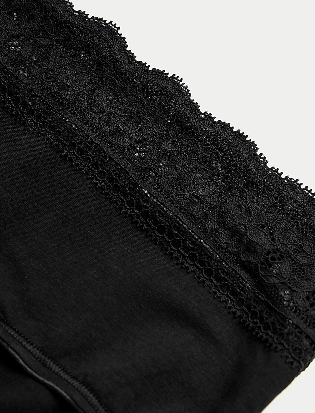 5pk Cotton Lycra® & Lace Midi Knicker