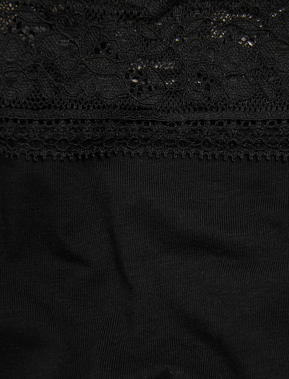 5pk Cotton Rich High Waisted High Leg Knickers