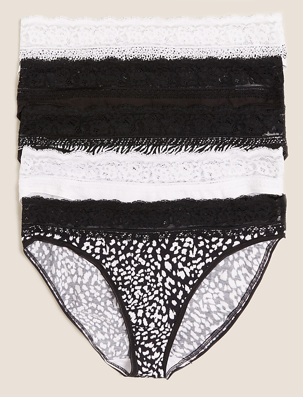 5 Pack Cotton Mix Knickers