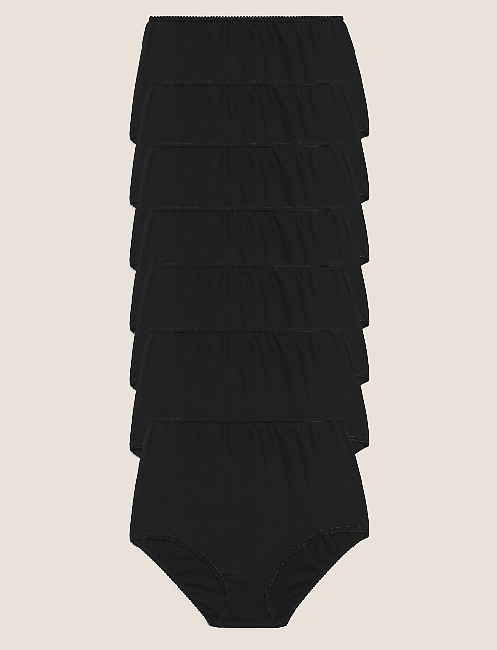7pk Pure Cotton High Rise Full Briefs