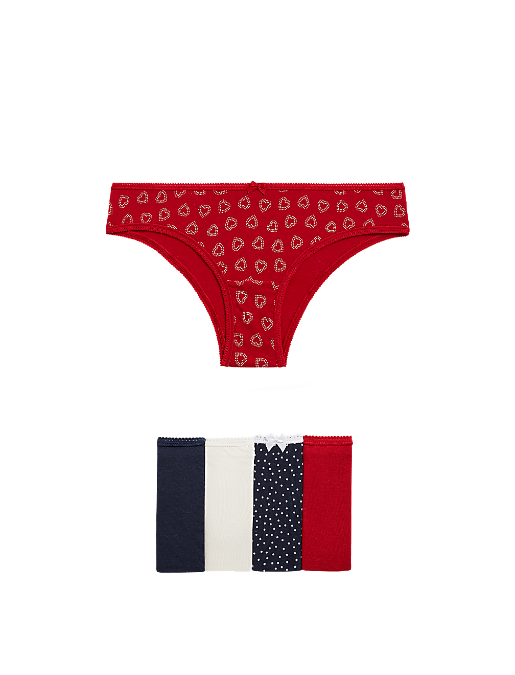 5pk Cotton Lycra™ Brazilian Knickers