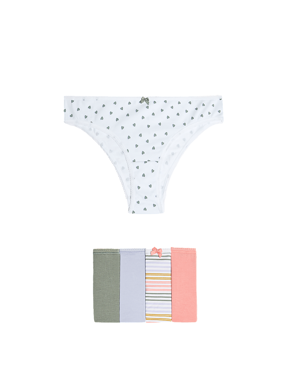 5pk Cotton Lycra™ Brazilian Knickers