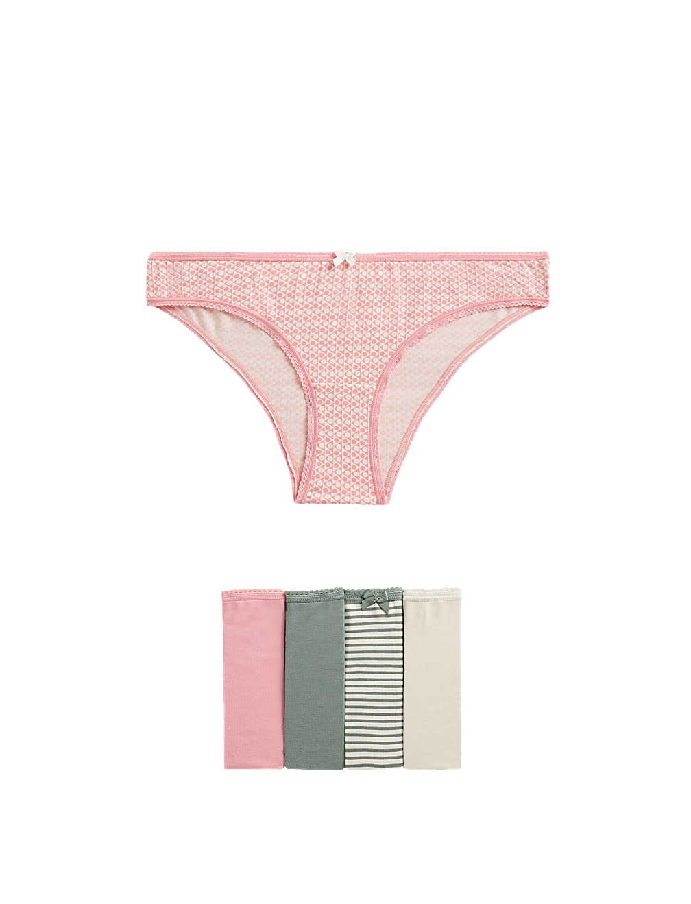 5pk Cotton Lycra™ Brazilian Knickers
