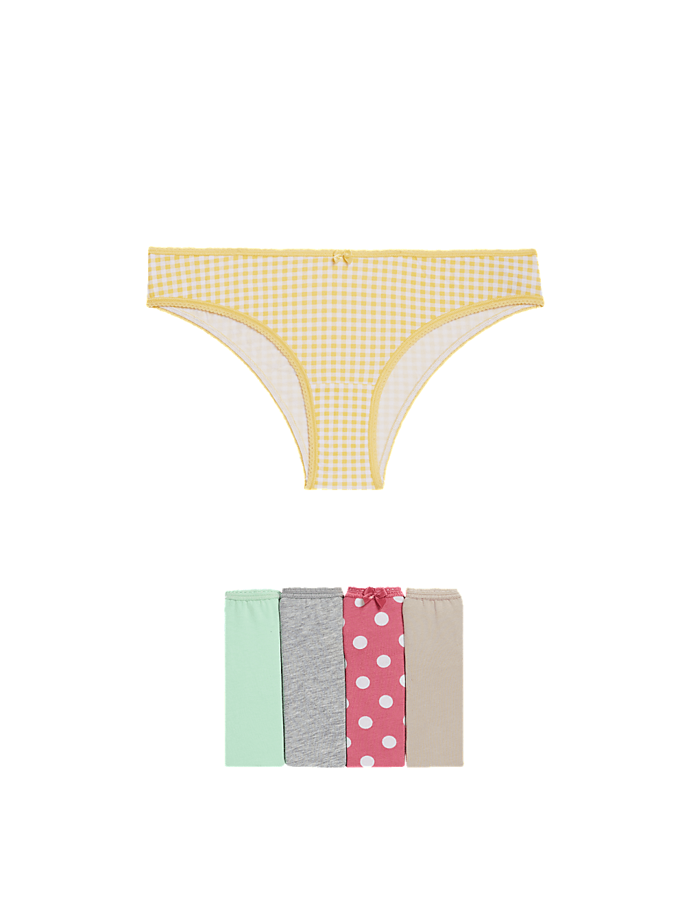 5pk Cotton Lycra™ Brazilian Knickers