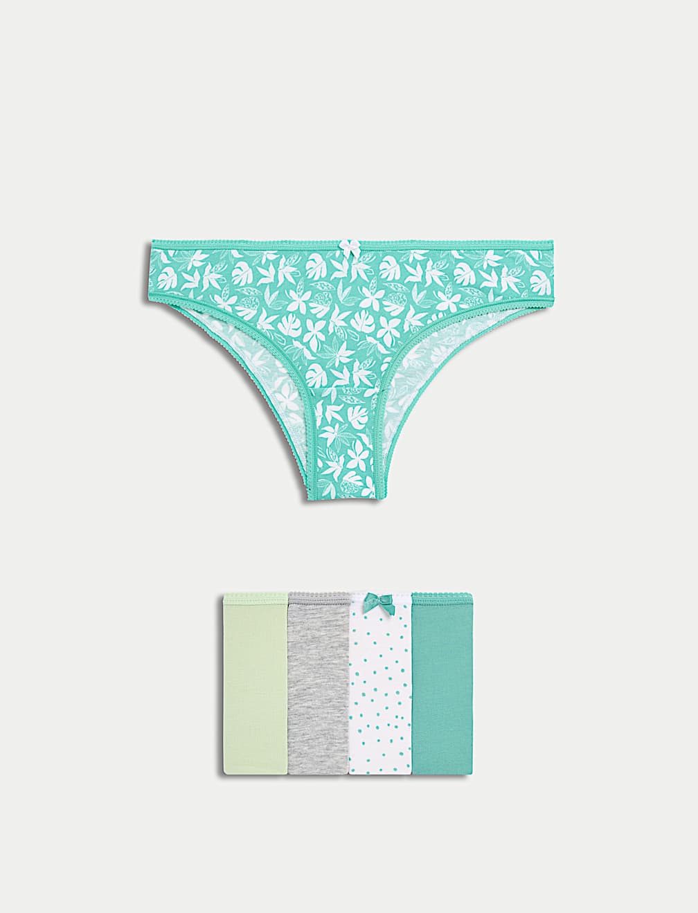 5pk Cotton Lycra™ Brazilian Knickers