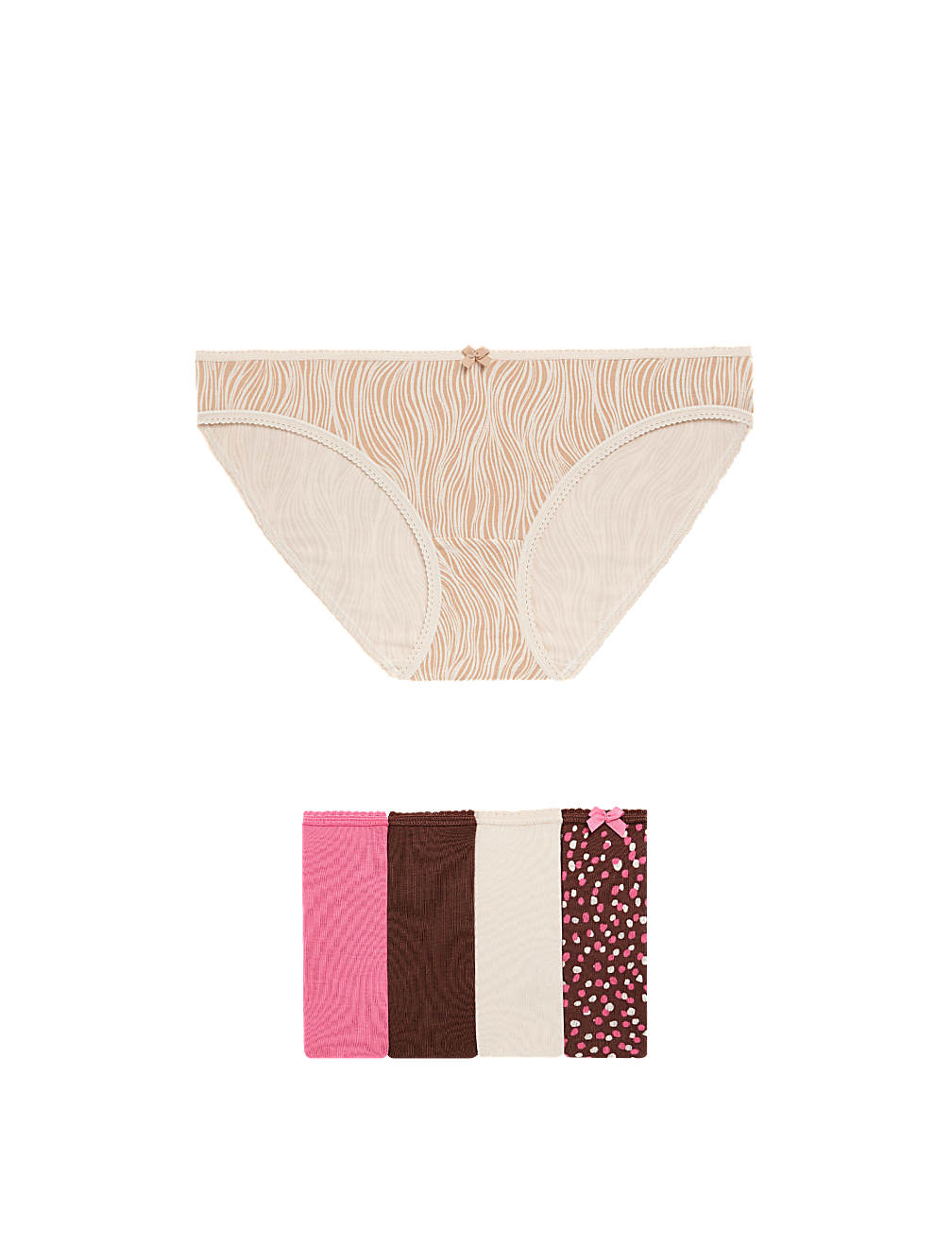 5pk Cotton Lycra™ Bikini Knickers