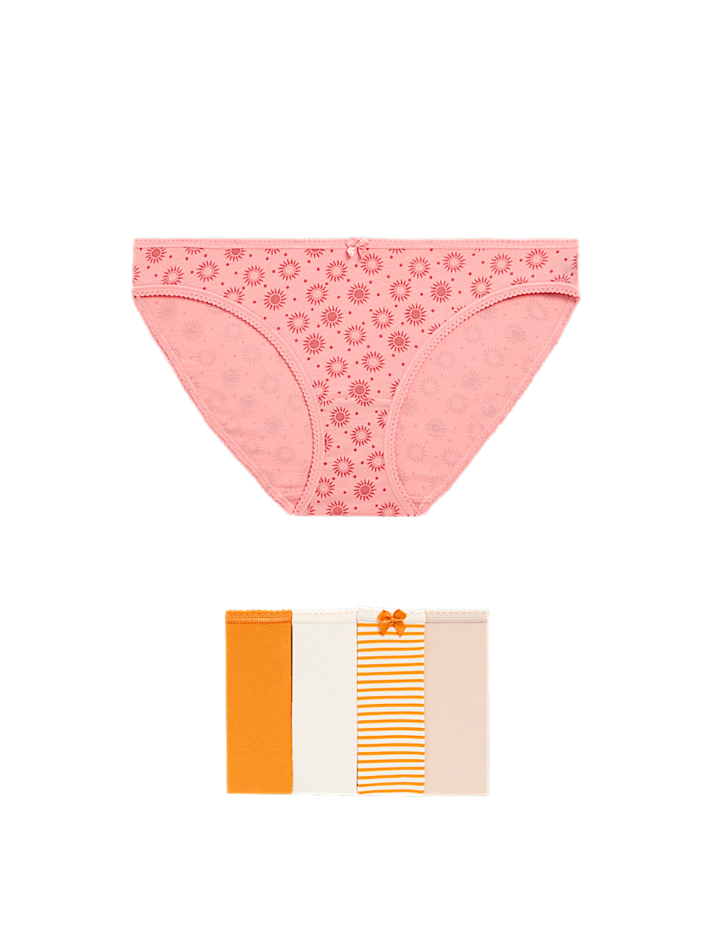 5pk Cotton Lycra&trade; Bikini Knickers