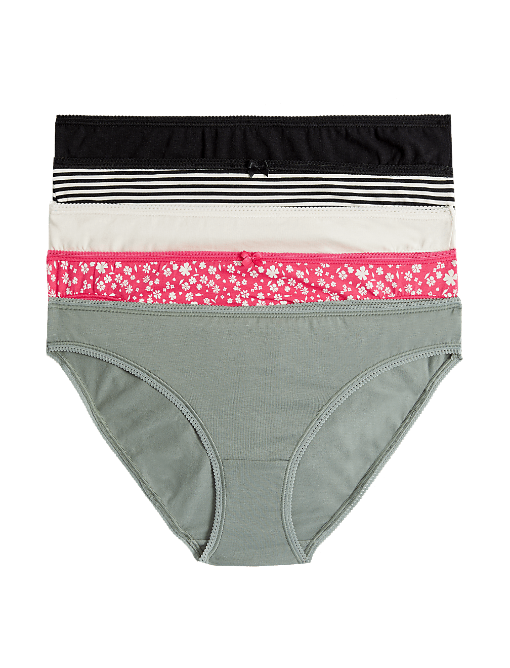 5pk Cotton Lycra™ Bikini Knickers