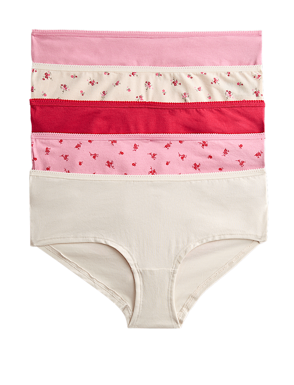 Pack 5 Cotton Mix Knickers