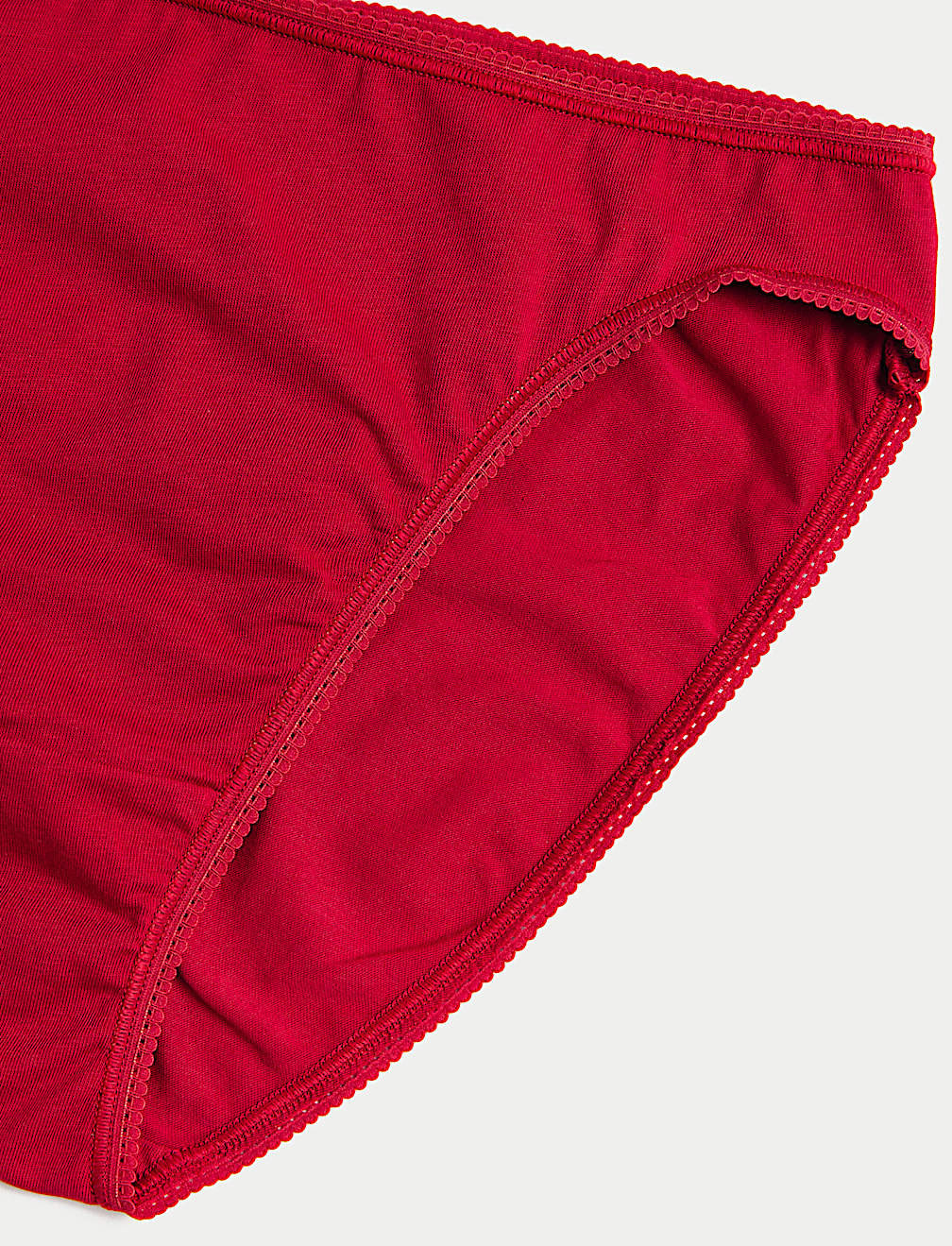 5pk Cotton Lycra&trade; High Leg Knickers