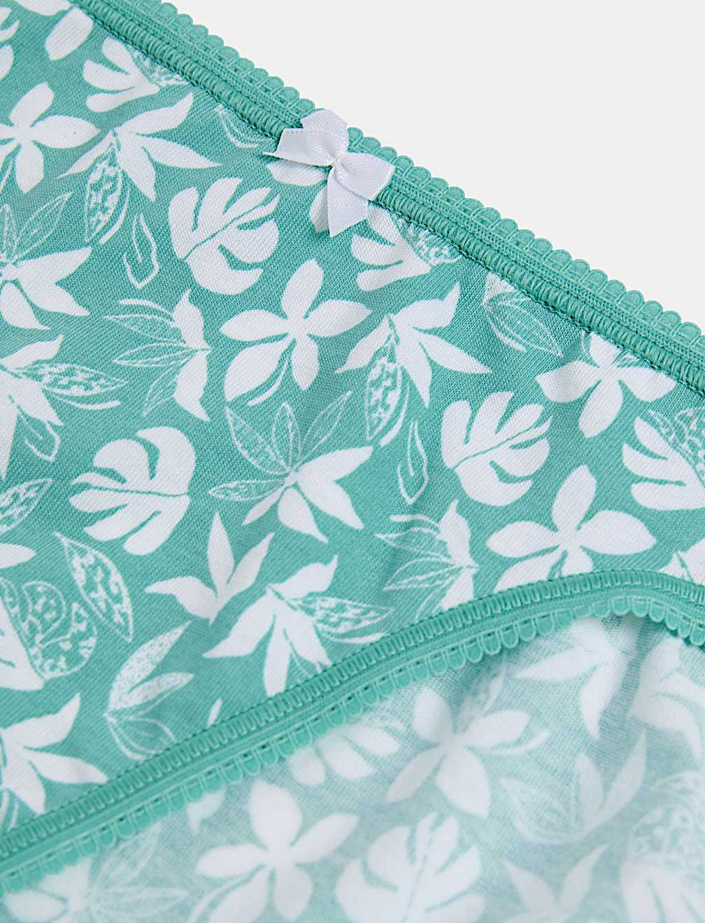 5pk Cotton Lycra™ High Leg Knickers