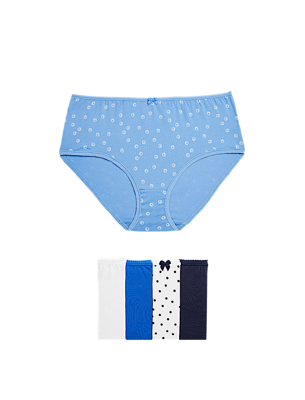 5pk Cotton Lycra&trade; High Rise Shorts