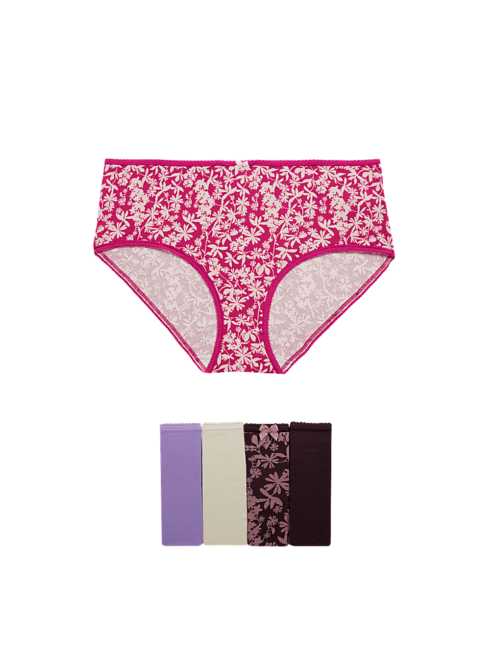 5pk Cotton Lycra™ High Rise Shorts