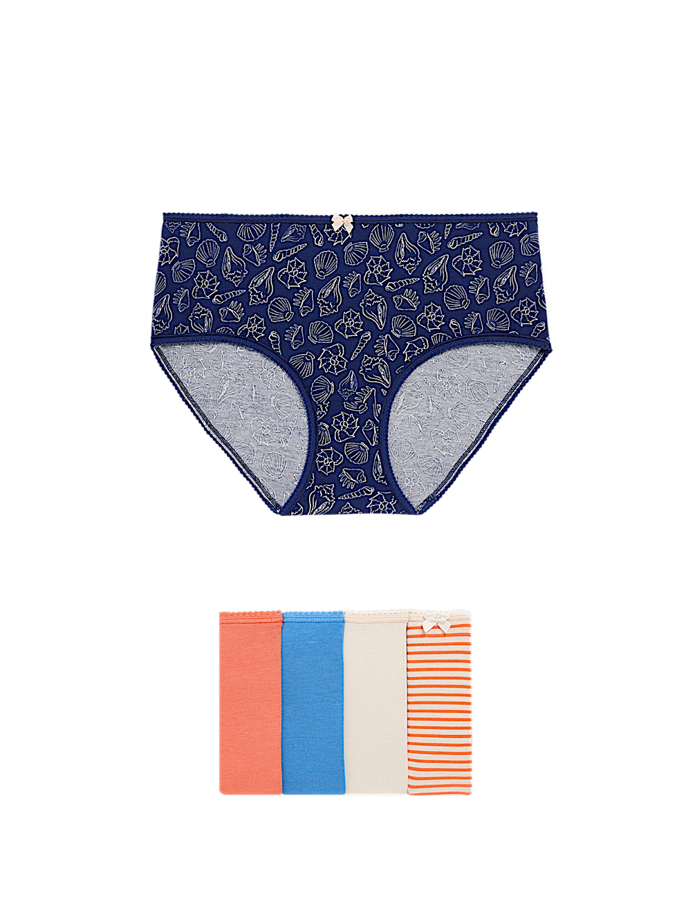 5pk Cotton Lycra&trade; High Rise Shorts