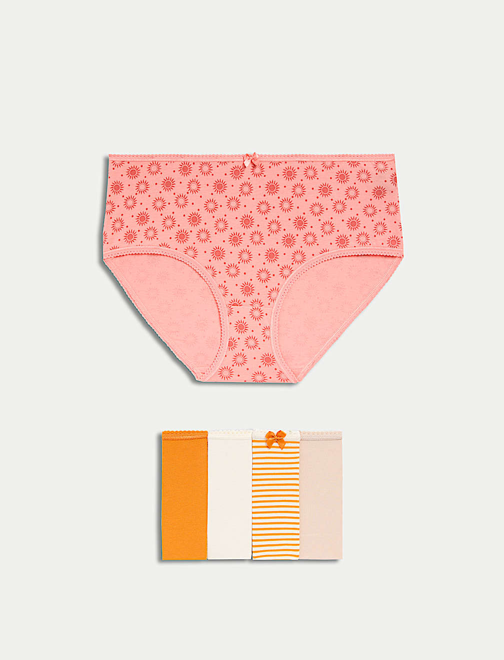 5pk Cotton Lycra&trade; High Rise Shorts