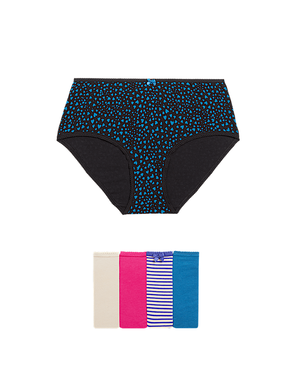 5pk Cotton Lycra™ High Rise Shorts